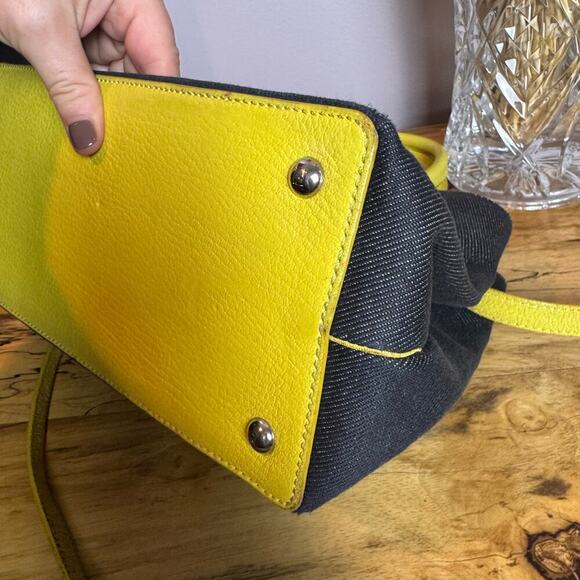 Fendi Lime and Denim Mini 2Jours Crossbody Strap Authentic CoA - Picture 11 of 16